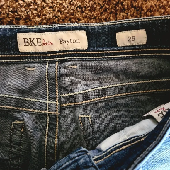 BKE Payton Jeans Mid Rise 29 Measures 34/26 Stone Wash - Picture 6 of 8